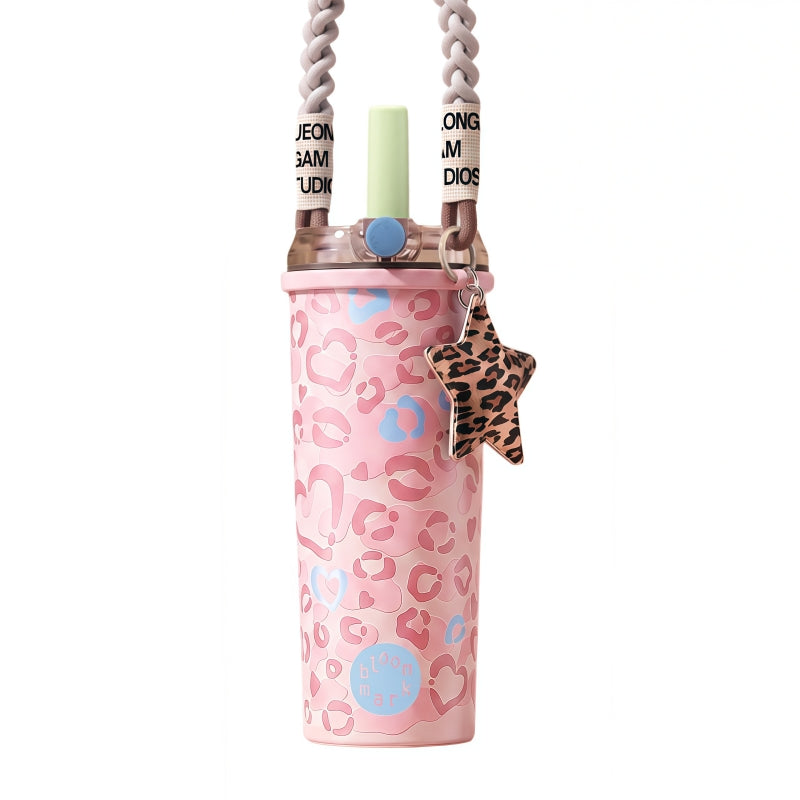 BLOOMMARK Leopard Print Insulated Tumbler 