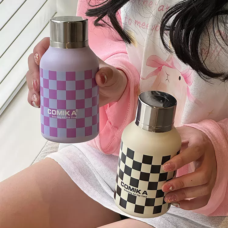 COMIKA Chessboard Checker Stainless Steel Insulated Cup 300ml