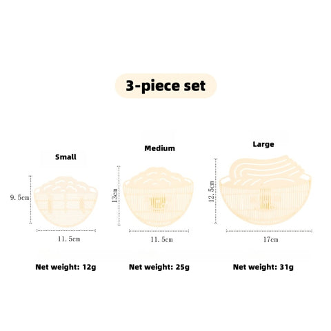 Universal Removable Strainer Lid - Fine Mesh Filter for Bowls & Cups｜BPA-Free, Dishwasher Safe｜Small/Medium/Large (Fit 9.5-18cm Containers)