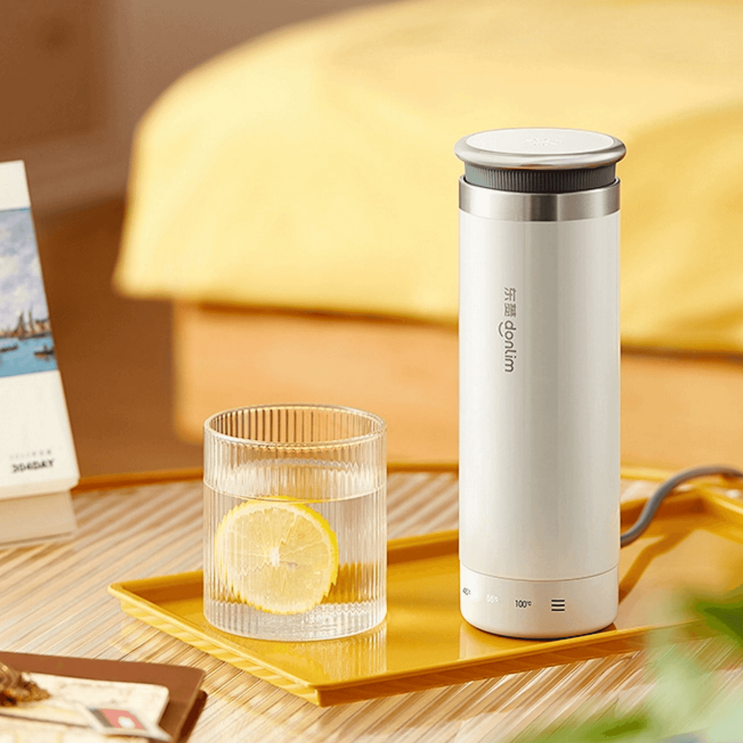 DONLIM Portable Electric Kettle Water Boiler Travel Heating Cup Boiled Water Pot 300ML