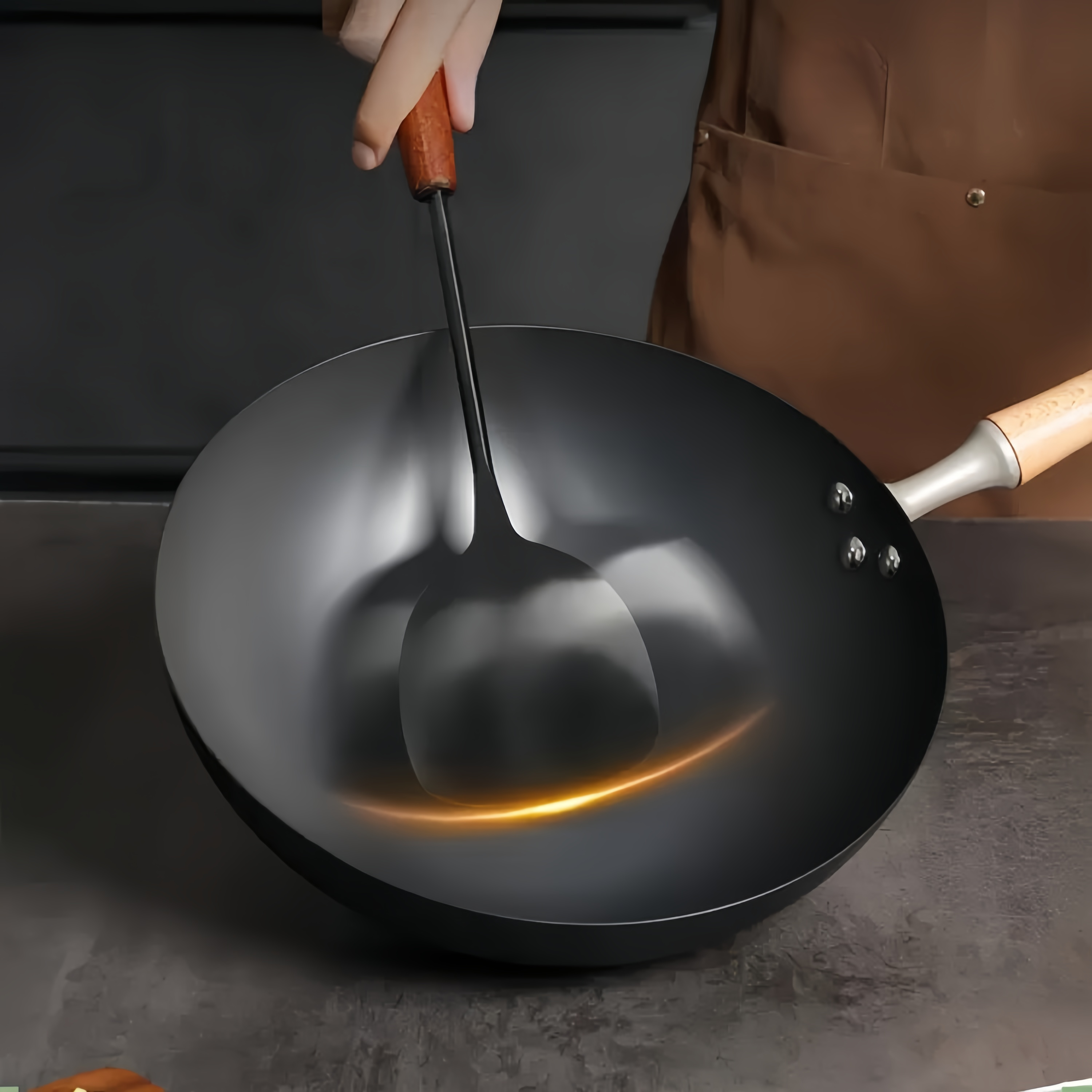 DOOROOM GUIHEQI 30&32cm Non-stick Frying Wok