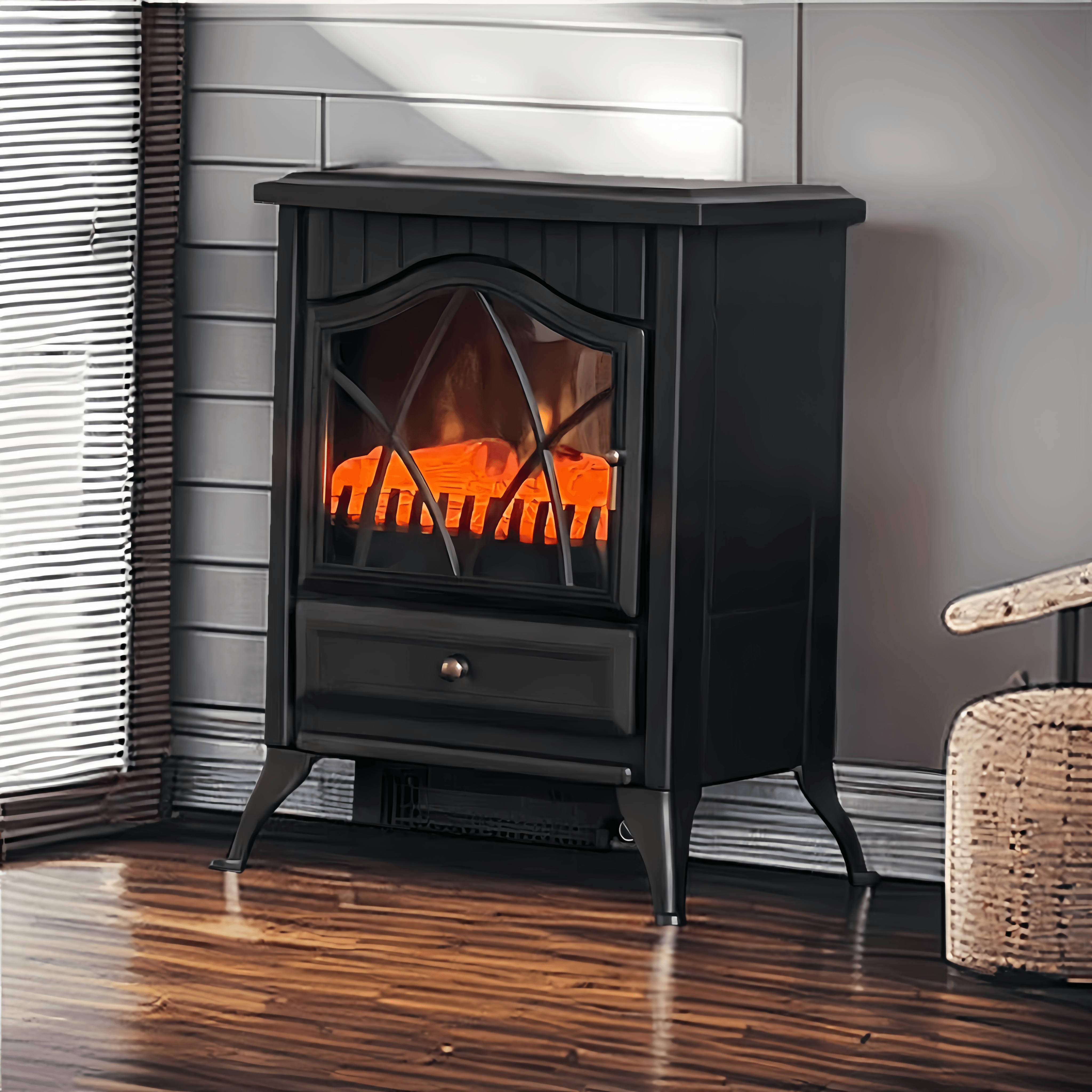 SUSHITE Electric Fireplace Heater 220v-240v For Europe