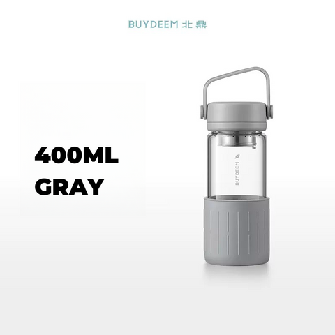 Buydeem Glass Tea Bottle with Infuser 400ml & 600ml