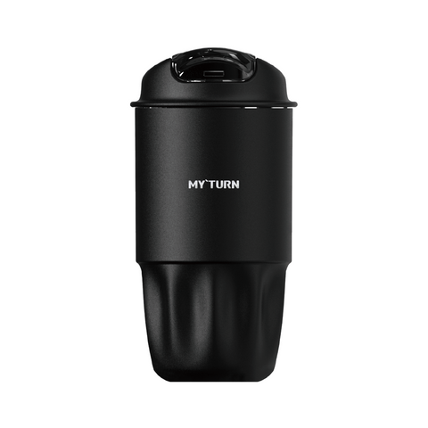 MY TURN Premium Insulated Coffee Cup – 316 Stainless Steel, Leak-Proof, One-Hand Operation, 260ml/450ml (Award-Winning Design for Car & Travel)