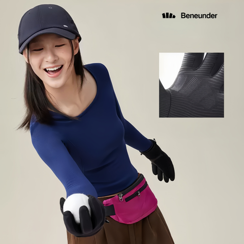 BENEUNDER Waterproof Winter Gloves Unisex Warm Fleece