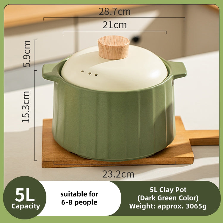MDZF Sweet Home Softwood Series Casserole – 320°C Heat-Resistant Ceramic Pot with Cork Lid