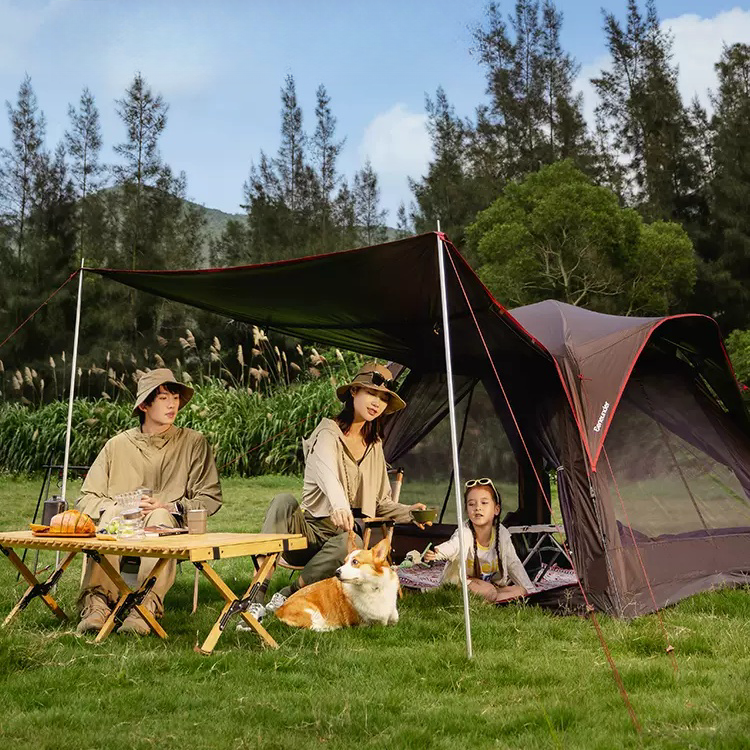 Beneunder Camping Tent Vinyl Tent Waterproof Windproof Sunproof Easy to set up for Outdoor Camp