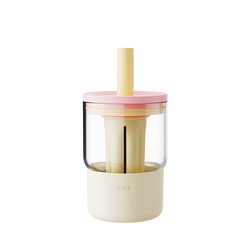 AKS Gigi Ice Flavor Glass Straw Cup with Handle & Tea Infuser – 600mL/1000mL