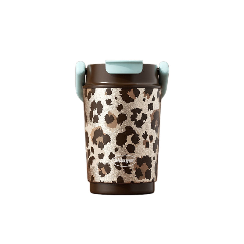 Sidagar Leopard Print Insulated Tumbler with Handle