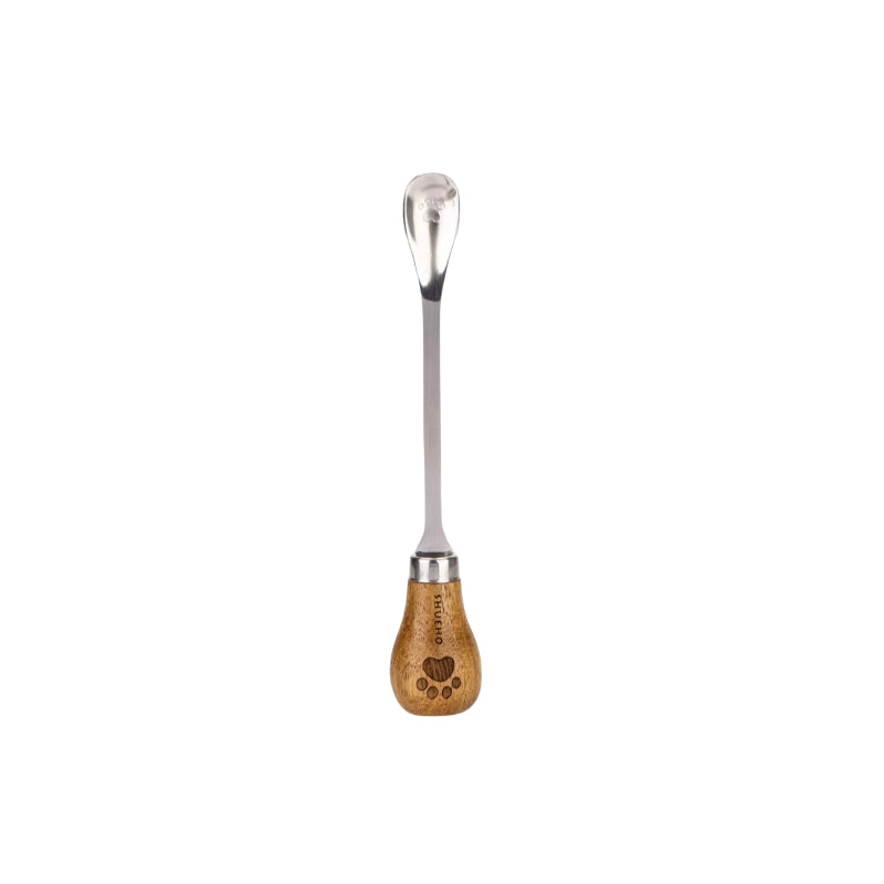 Kexiaobear Standable Mixing Spoon with Wooden Handle and Bear Claw Design