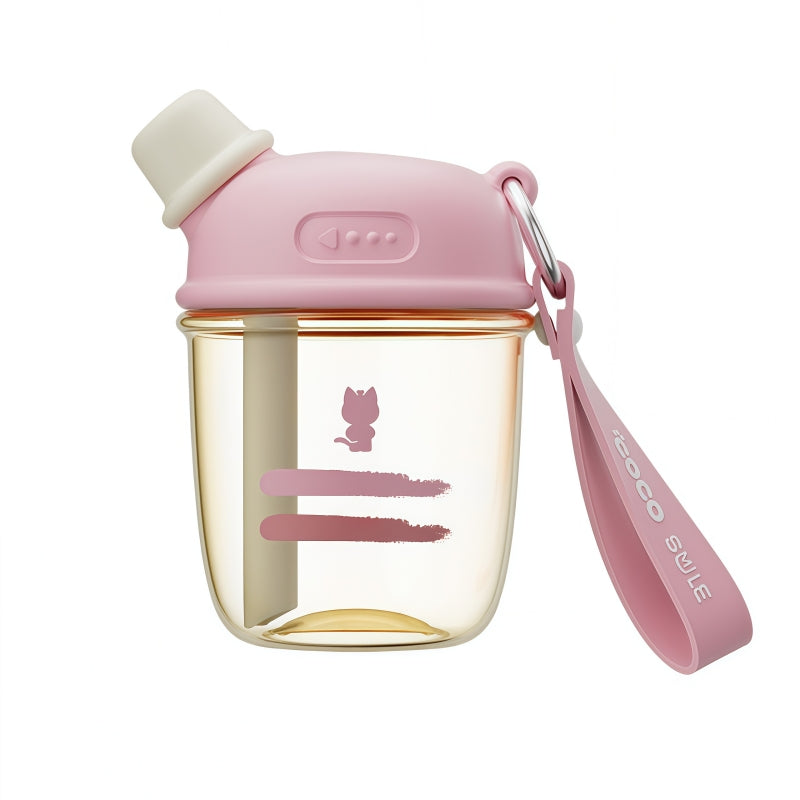 Cocosmile DUDU 530ml Tritan Water Bottle with Straw & Dustproof Lid