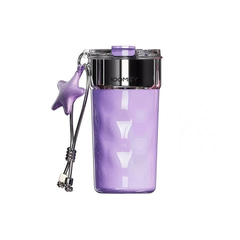 HOOMEY Floating Light Ceramic-Lined Travel Mug – 316 Stainless Steel Insulated Coffee Tumbler with Quick-Release Drinking Module