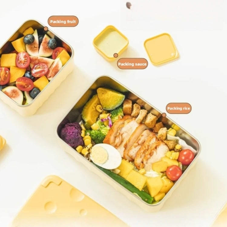 Microwave Safe Stainless Steel Lunch Box with Sauce Dipper
