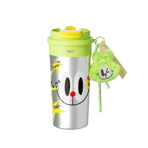 AKS x CROSSWAVE Lionbit 550ml Stainless Steel Tumbler with Straw & Flip Lid