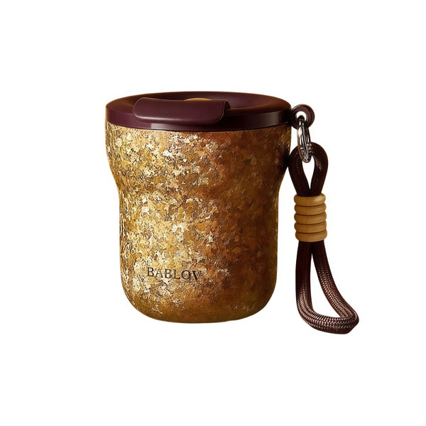 Bablov Pure Titanium Travel Coffee Cup with Carry Strap – 240ml
