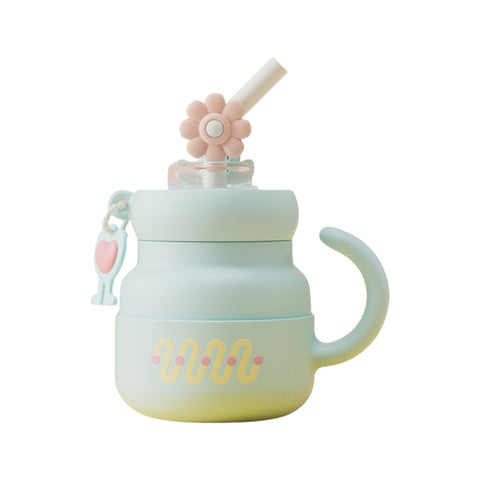Cocosmile 24oz Rotating Flower Tumbler with Straw 