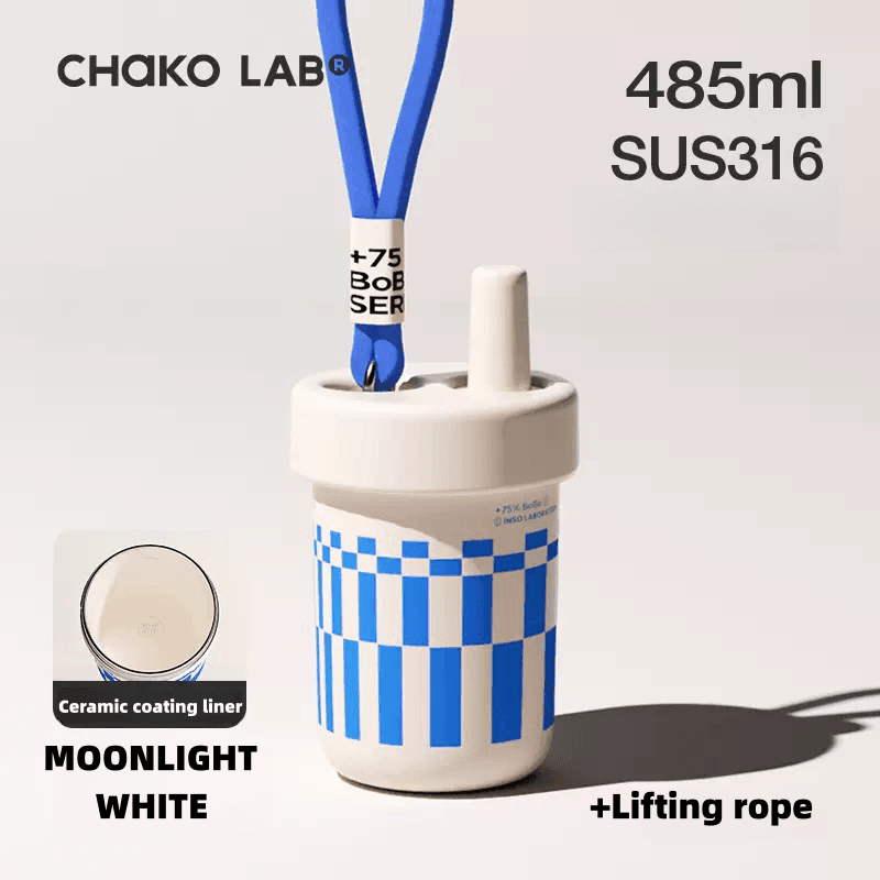 CHAKO LAB Ceramic Insulated BOBO Straw Cup 450ml