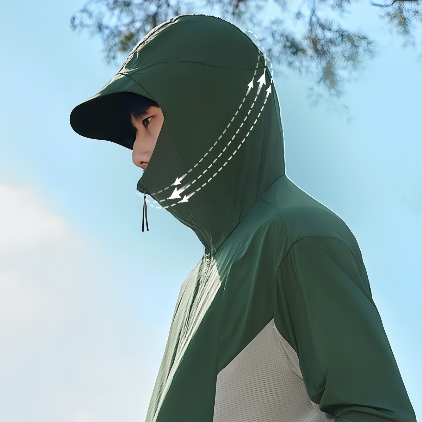 Beneunder Men's Breathable Sun Protection Jacket UPF50+