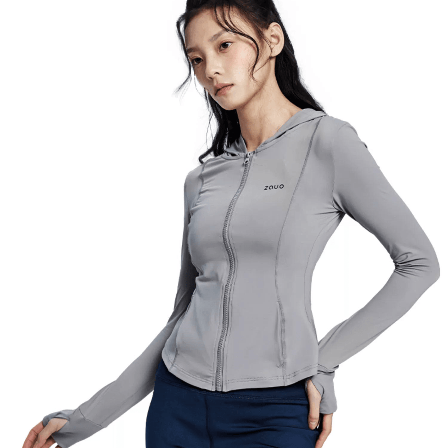 ZAUO Korean Ice-Fabric Hoodie: Stay Cool, Protected, and Fashionable - UPF50+, Blocks 99% of UV Rays"