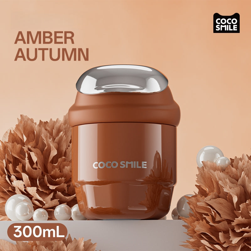 COCO SMILE Shell Coffee Tumbler 300ml - Hot & Cold Insulated Cup