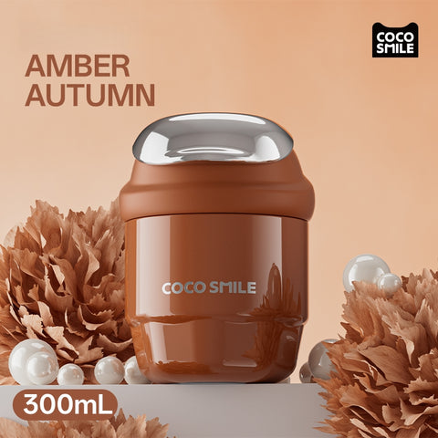 COCO SMILE Shell Coffee Tumbler 300ml - Hot & Cold Insulated Cup