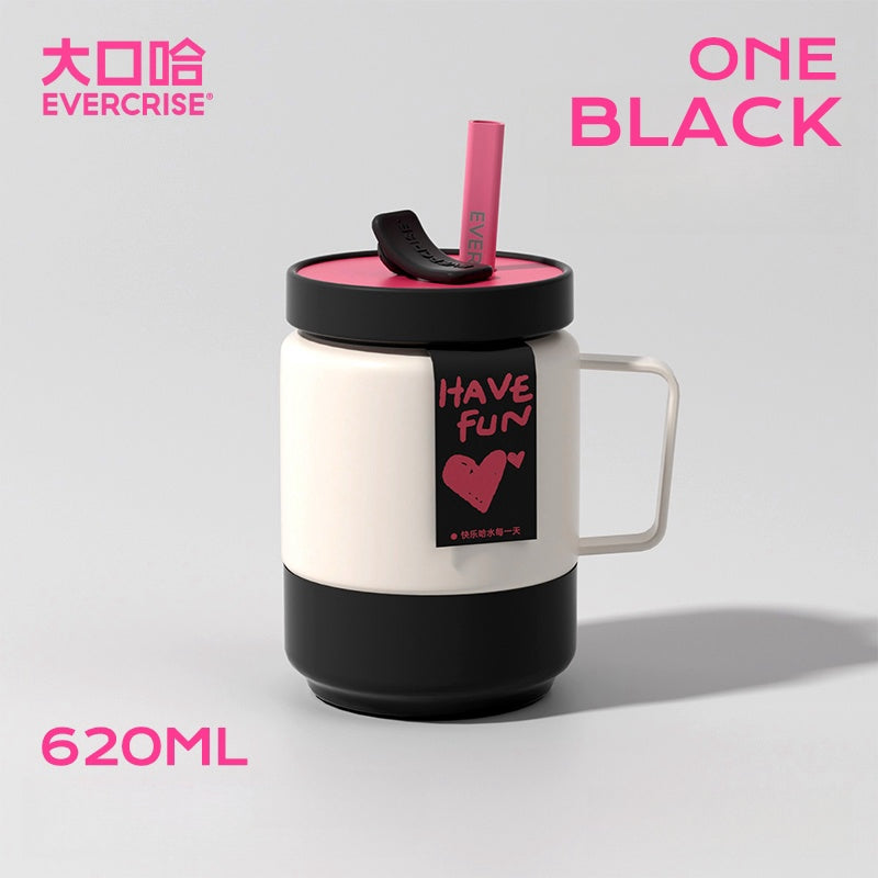 EVERCRISE HipHop Cup: Fun and Functional Insulated Straw Cup 620ml