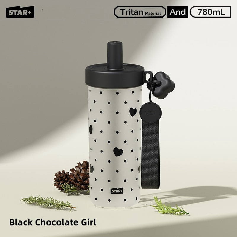 STAR+ Honey Girl Water Bottle – 780ml, Leak-Proof, BPA-Free Tritan Material, Colorful, Portable Design