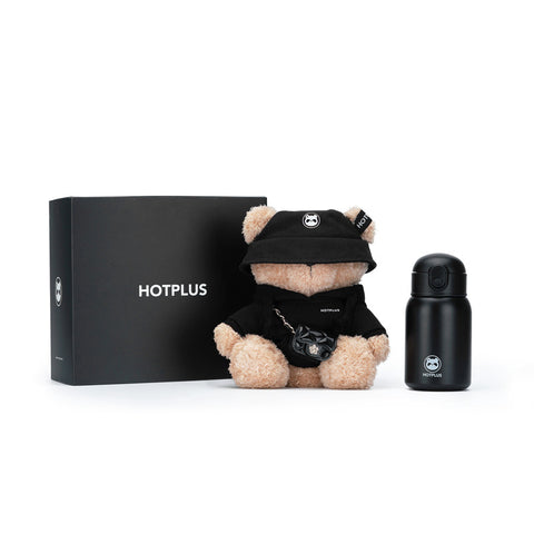 Hotplus Bear Insulated Water Bottle 450ml Bear Themed with Gift Box