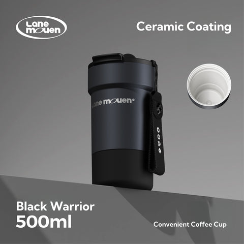 LANE MOUEN Portable Stainless Steel Insulated Coffee Tumbler 500ml - Leak-Proof Design