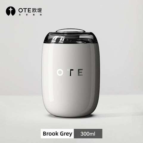 OTE Retro Wine Glass Insulated Coffee Tumbler – 10 oz / 14 oz SUS 316 Stainless Steel Travel Mug with Sliding Lid – Leak-Proof, BPA-Free, 6-Hour Heat/Cold Retention – Retro Italian Aesthetic for Latte, Tea, and Cold Brew