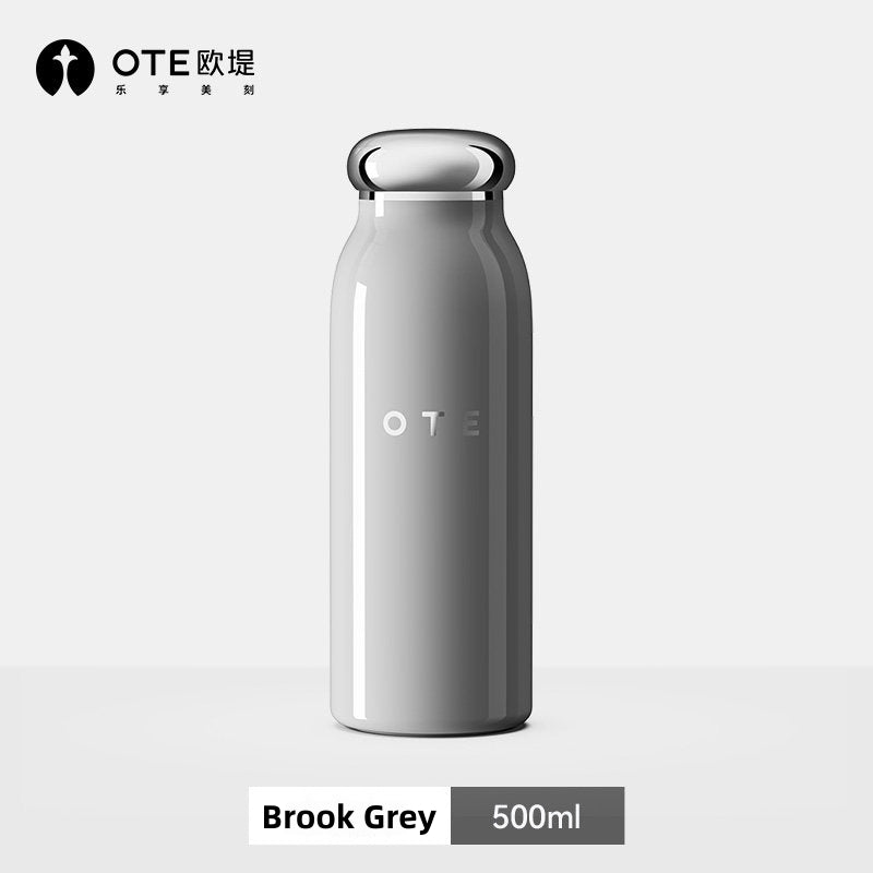 OTE 350ml/500ml Insulated Milk Cup, Italian Retro Vacuum Flask, SUS316 Seamless Liner, Leak-Proof Water Bottle for Kids & Adults, 6H Heat Retention, BPA-Free, 4 Colors