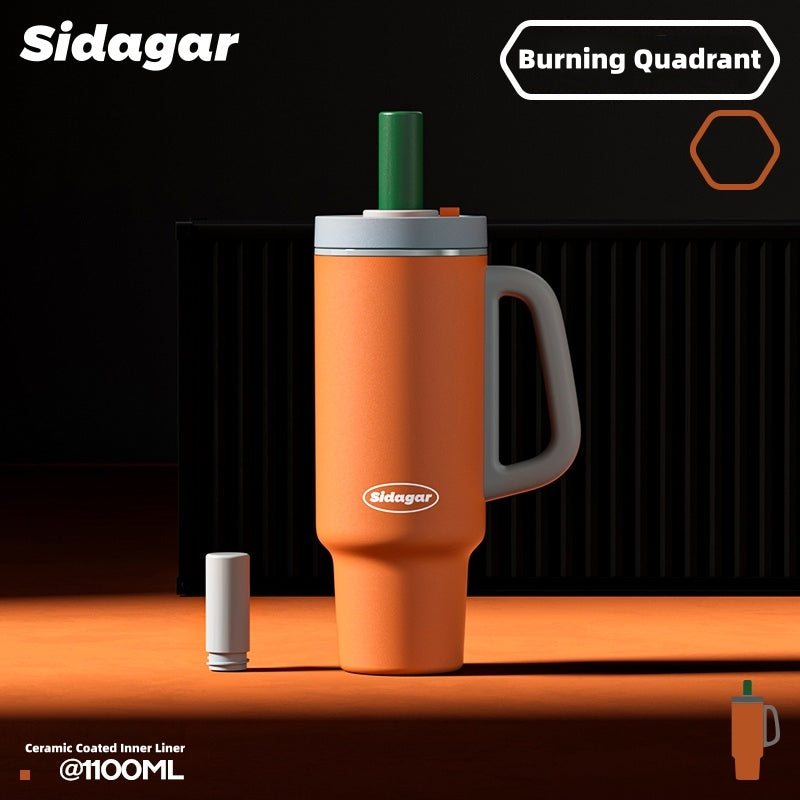 Sidagar Freedom Cup 1100ML - One-Touch Open Vacuum Insulated Tumbler, 12H Hot / 24H Cold, 316L Stainless Steel, Leakproof Travel Mug