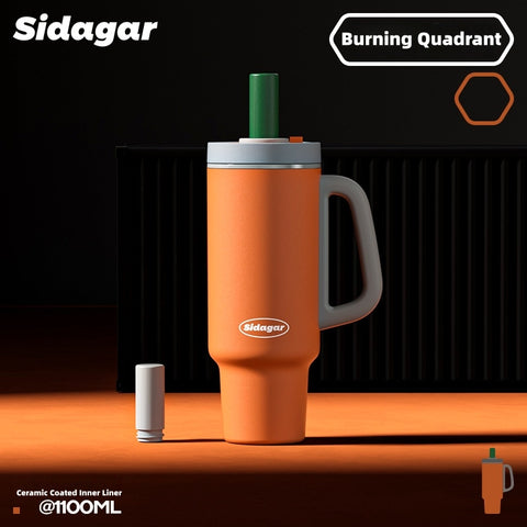 Sidagar Freedom Cup 1100ML - One-Touch Open Vacuum Insulated Tumbler, 12H Hot / 24H Cold, 316L Stainless Steel, Leakproof Travel Mug