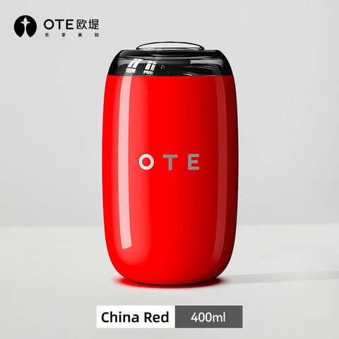 OTE Retro Wine Glass Insulated Coffee Tumbler – 10 oz / 14 oz SUS 316 Stainless Steel Travel Mug with Sliding Lid – Leak-Proof, BPA-Free, 6-Hour Heat/Cold Retention – Retro Italian Aesthetic for Latte, Tea, and Cold Brew