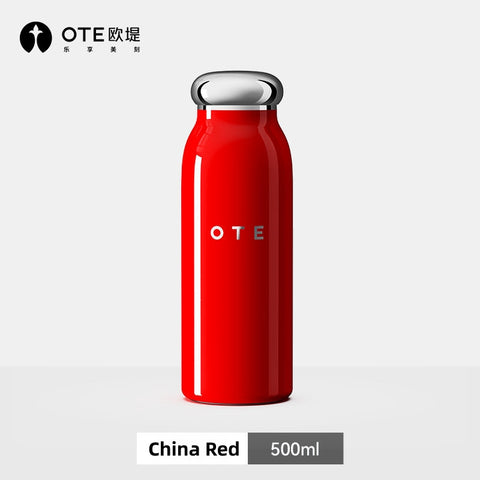 OTE 350ml/500ml Insulated Milk Cup, Italian Retro Vacuum Flask, SUS316 Seamless Liner, Leak-Proof Water Bottle for Kids & Adults, 6H Heat Retention, BPA-Free, 4 Colors