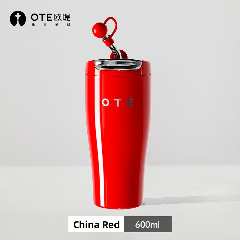 OTE Torch 600ml Insulated Tumbler with Straw – SUS316 Stainless Steel Vacuum Cup | Dual-Mode Lid (Straw & Direct Sip), Leakproof, 6H Hot & Cold Retention, BPA-Free, 5 Colors