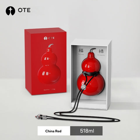 OTE Rainbow Gourd-Shaped Stainless Steel Insulated Tumbler with Straw | 300ml & 518ml | Leak-Proof, Portable, Hot & Cold Drink Bottle