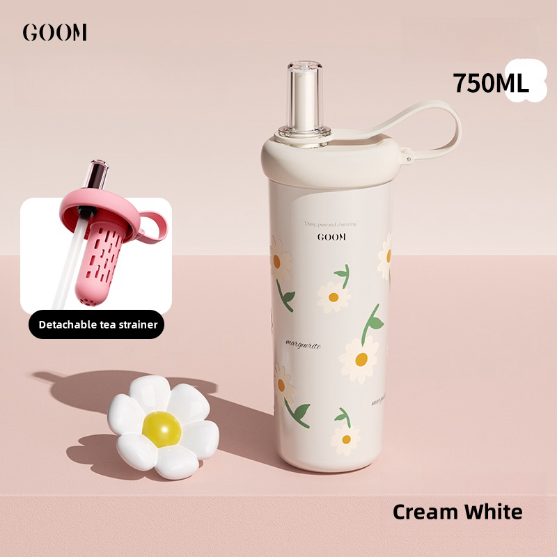 GOOM Sunshine Series Insulated Tumbler - 750mL Tea Infuser Bottle