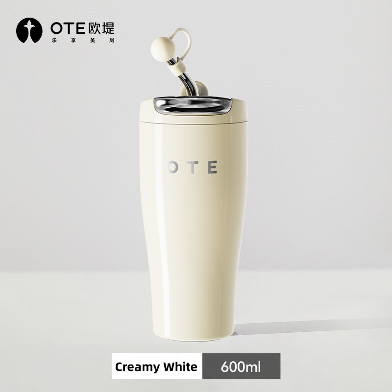 OTE Torch 600ml Insulated Tumbler with Straw – SUS316 Stainless Steel Vacuum Cup | Dual-Mode Lid (Straw & Direct Sip), Leakproof, 6H Hot & Cold Retention, BPA-Free, 5 Colors