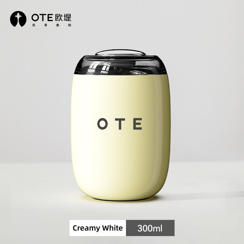 OTE Retro Wine Glass Insulated Coffee Tumbler – 10 oz / 14 oz SUS 316 Stainless Steel Travel Mug with Sliding Lid – Leak-Proof, BPA-Free, 6-Hour Heat/Cold Retention – Retro Italian Aesthetic for Latte, Tea, and Cold Brew