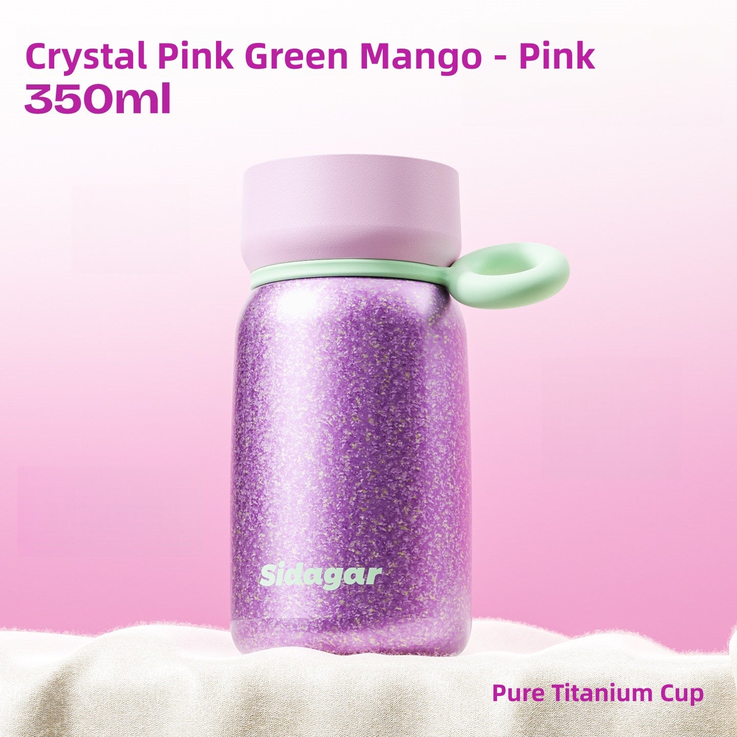 Sidagar 100% Pure Titanium Travel Mug | Lightweight 350ml Insulated Coffee Cup | Leak-Proof Double Wall Vacuum Thermo Flask | Odor-Free & Antibacterial for Healthy Drinks