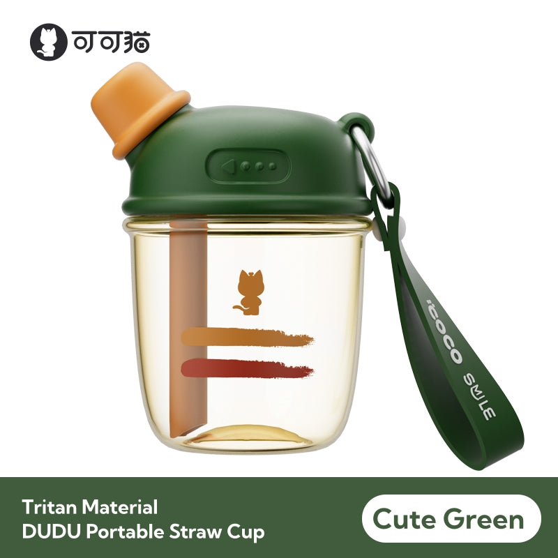 Cocosmile DUDU 530ml Tritan Water Bottle with Straw & Dustproof Lid - BPA-Free, Leak-Proof, Portable Tumbler for Coffee, Tea, and Gym | Dishwasher Safe (Milk White, Lemon Yellow, Mint Green, Peach Pink)