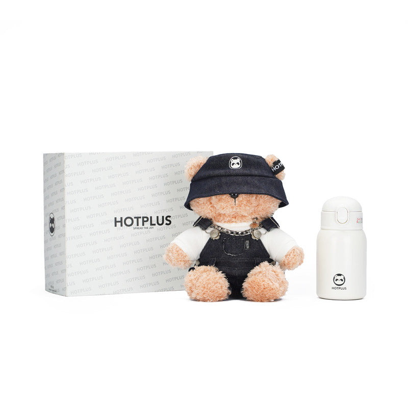 Hotplus Bear Insulated Water Bottle 450ml Bear Themed with Gift Box