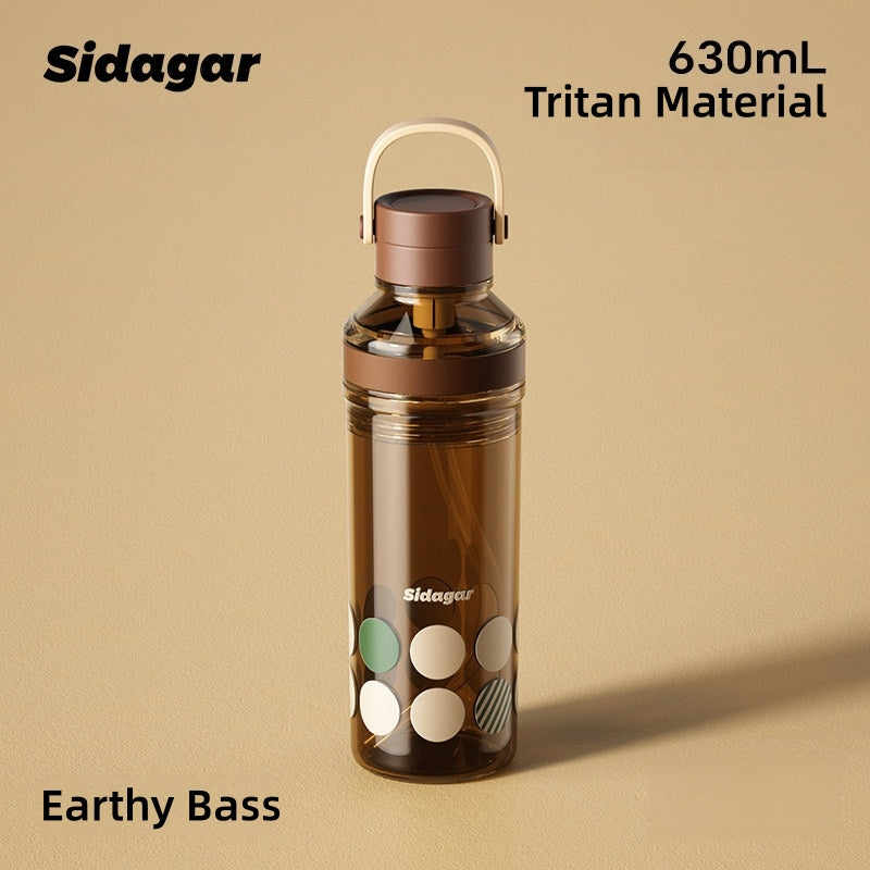 Sidagar Summer Breeze 630ml Tritan Water Bottle with Straw – BPA-Free Leak Proof Reusable Hydration Bottle for Gym, Office, Travel