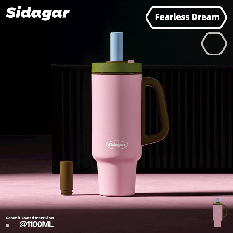 Sidagar Freedom Cup 1100ML - One-Touch Open Vacuum Insulated Tumbler, 12H Hot / 24H Cold, 316L Stainless Steel, Leakproof Travel Mug