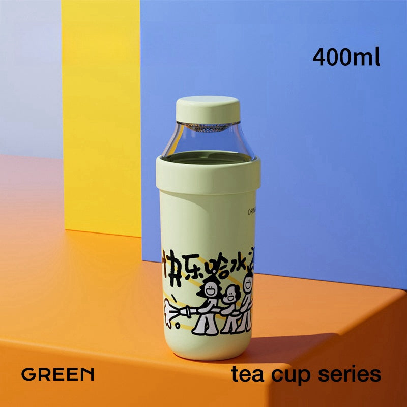 EVERCRISE Premium HAHA Tea Bottle 400ml - Leakproof, Detachable, and Insulated for Hot & Cold Beverages