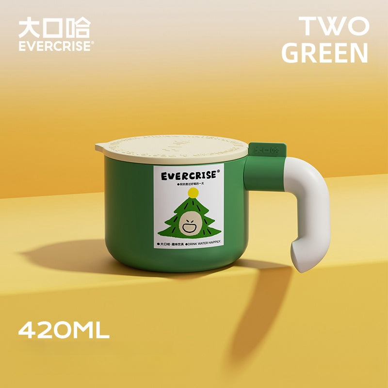 Evercrise High-Aesthetic Stainless Steel Mug Coffee Cup 420ml