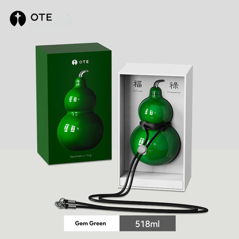 OTE Rainbow Gourd-Shaped Stainless Steel Insulated Tumbler with Straw | 300ml & 518ml | Leak-Proof, Portable, Hot & Cold Drink Bottle