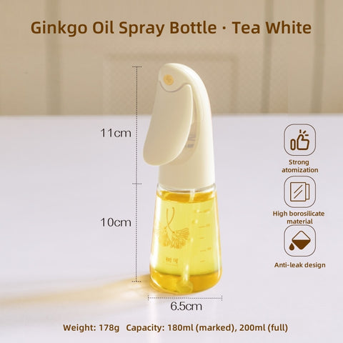 SHUEHO Premium Borosilicate Glass Oil Spray Bottle - 180ml Leak-Proof Kitchen Oil Mister with 1g Precision Control, High-Temperature Resistant & Non-Drip Design