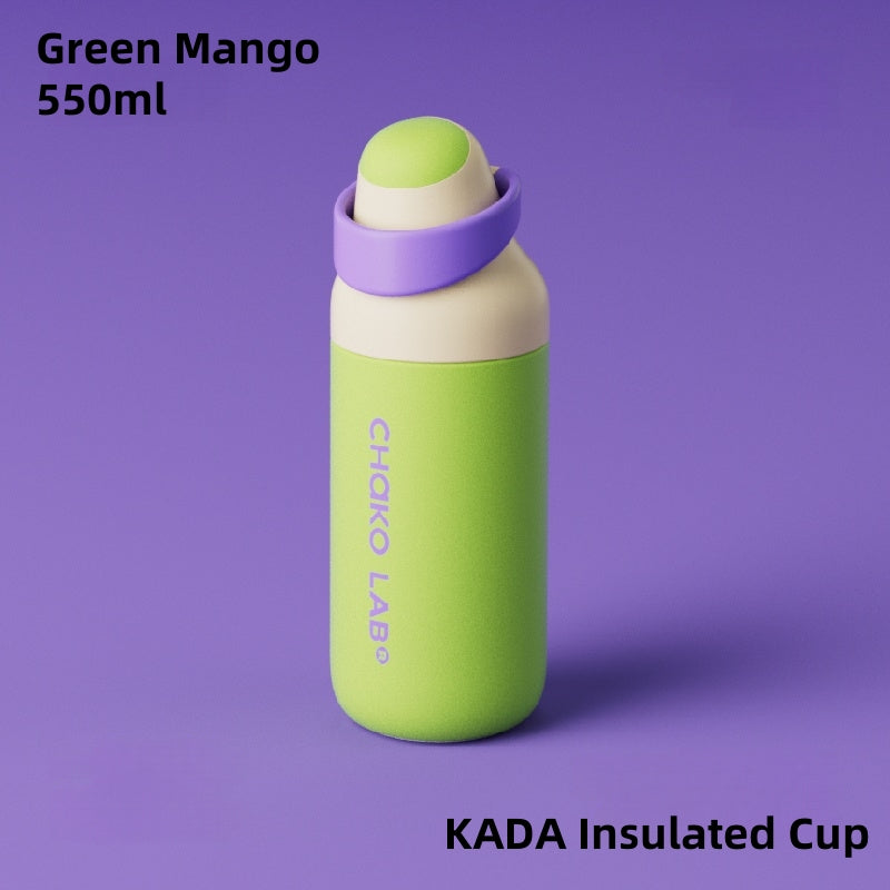 CHAKO LAB KADA Sports 700ml Insulated Water Bottle - Double Wall Vacuum, StrawShift™ Dual-Drink Mode, One-Hand Operation, 44°C/10°C 6H Temp Control
